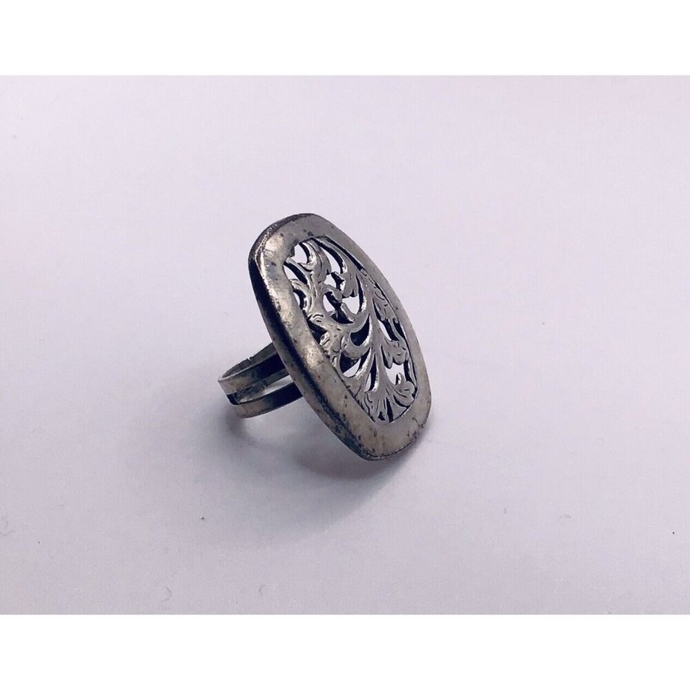 Silver-colored Ring Made In France Modernist